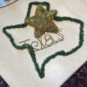 Green and Gold Texas Holiday Decoration